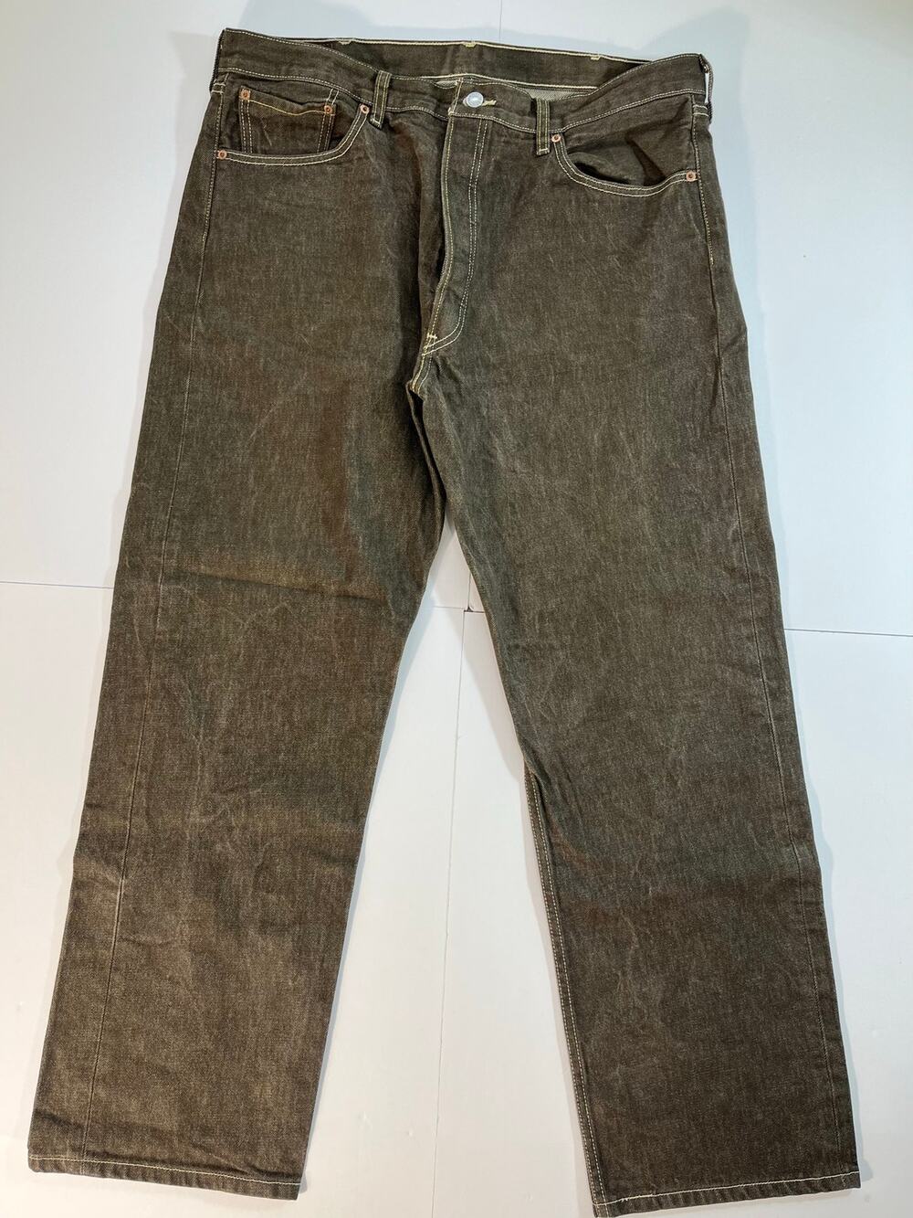 Levi's 501 XX Jeans Mens 40x32‎ Brown Button Fly Straight Leg 100% Cotton